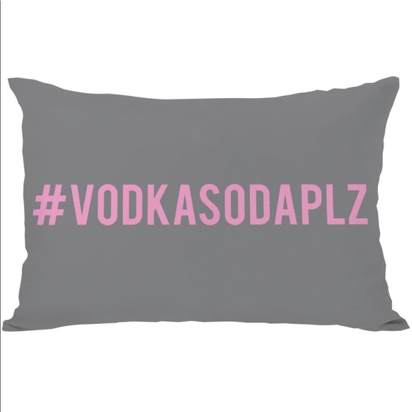 NWT! #VODKASODAPLZ Pillow Vodka Soda Please - Picture 1 of 5